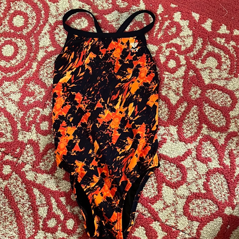 ORANGE TIGHT SWIMSUIT
